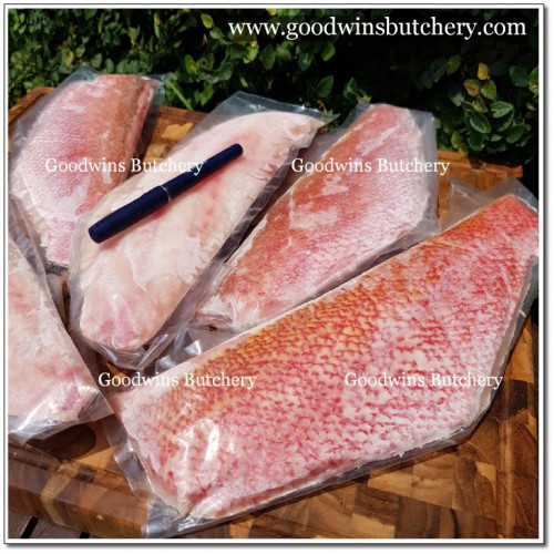 RED SNAPPER FILLET ikan kakap merah frozen LARGE size 400 ...